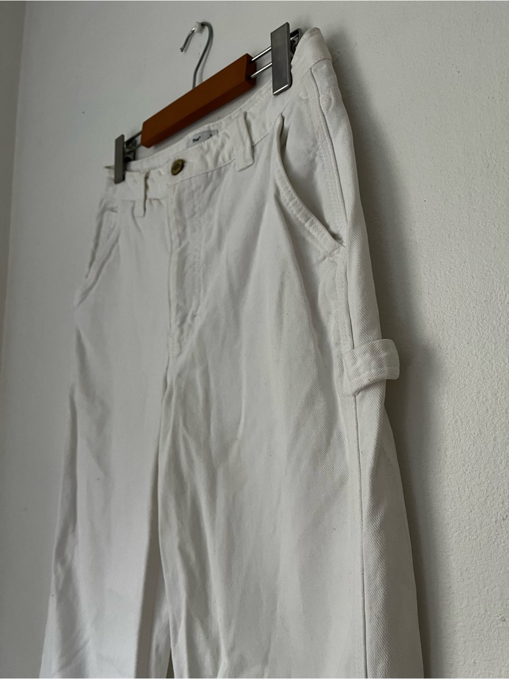 TNA White Straight-Leg Workwear Pants - Picture 3 of 5